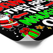 Dear Santa They Are The Naughty Ones Funny Christm Poster (Ecke)
