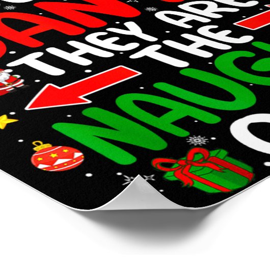 Dear Santa They Are The Naughty Ones Funny Christm Poster (Ecke)