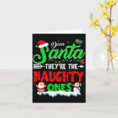 Dear Santa They Naughty Ones Christmas Shirts Men  Karte (Gelbe Blume)