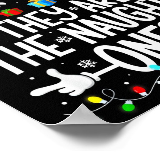 Dear Santa They Naughty Ones Christmas Xmas Men Wo Poster (Ecke)