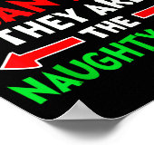 Dear Santa They Naughty Ones Christmas Xmas Men Wo Poster (Ecke)