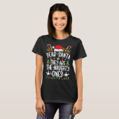 Dear Santa They Naughty Ones Christmas Xmas Men Wo T-Shirt (Vorne ganz)
