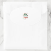 Dear Santa What is the meaning of Love Ugly Design Ovaler Aufkleber (Tasche)