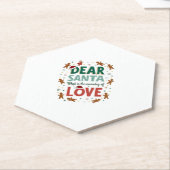 Dear Santa What is the meaning of Love Ugly Design Untersetzer (angewinkelt)