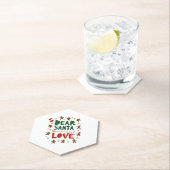 Dear Santa What is the meaning of Love Ugly Design Untersetzer (Vor Ort)