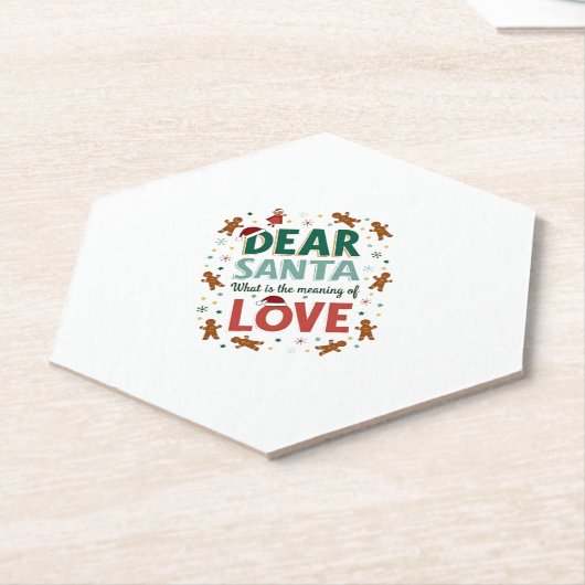 Dear Santa What is the meaning of Love Ugly Design Untersetzer (angewinkelt)