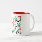 Dear Santa Zweifarbige Tasse (VorderseiteRechts)