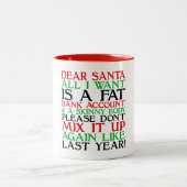 Dear Santa Zweifarbige Tasse (Mittel)