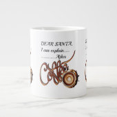 Dear SantaI Can Explain After Coffee Xmas mug Jumbo-Tasse (Vorderseite)