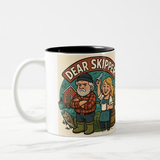 Dear Skipper Mug Zweifarbige Tasse (Links)