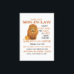 Dear Son-in-Law I Gave You My Gorgeous Daughter Leinwanddruck<br><div class="desc">To My Dear Son-In-Law I Gave You My Gorgeous Daughter</div>