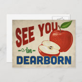 Dearborn Michigan Apple - Vintage Travel Postkarte (Vorne/Hinten)