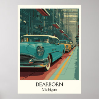 Dearborn Michigan Vintages Henry Ford Museum Kunst Poster
