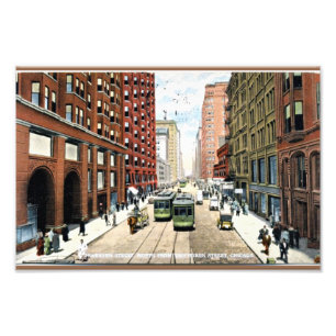 Dearborn Street, Chicago, Illinois 1911 Fotodruck