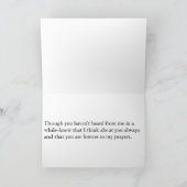 Dearest Friend. Karte (Innenseite)