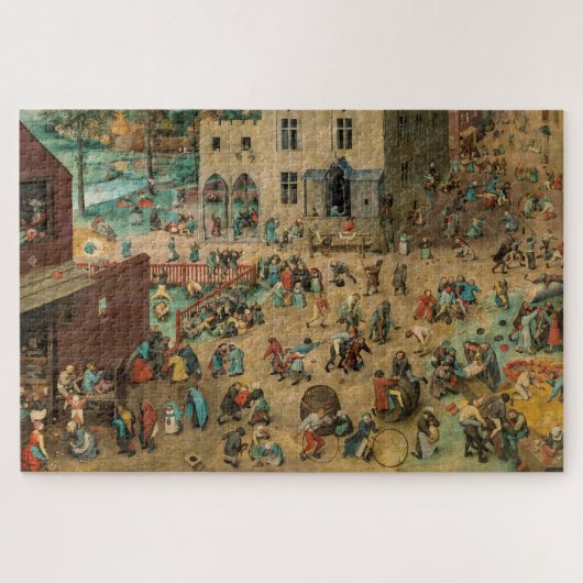 Deatailed Pieter Bruegel "Children's Games"1560, Puzzle (Horizontal)