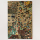 Deatailed Pieter Bruegel "Children's Games"1560, Puzzle (Vertikal)