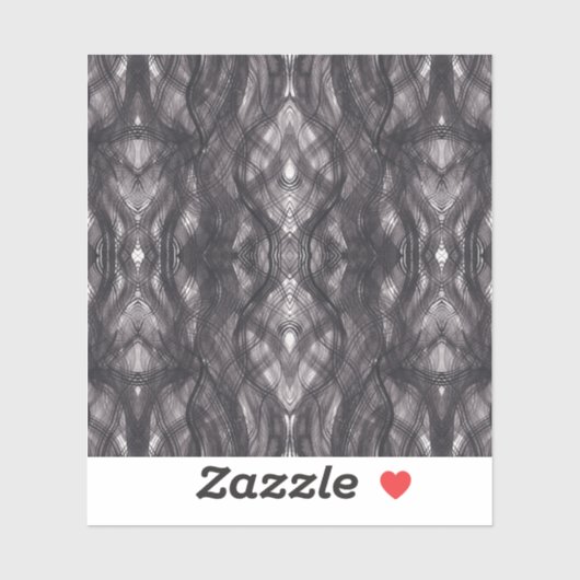 Death Abstract Dark Black Watercolor Art Aufkleber (Blatt)