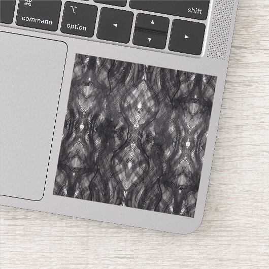 Death Abstract Dark Black Watercolor Art Aufkleber (Detail)