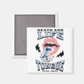 Death And Life Tongue Christian Magnet (Vorderseite/Rückseite)