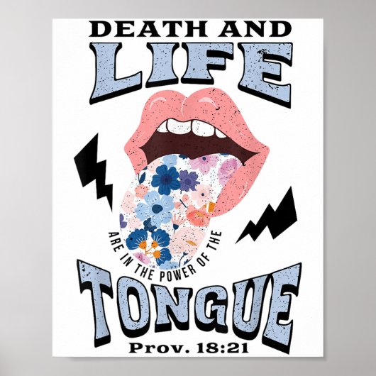 Death And Life Tongue Christian  Poster (Vorne)