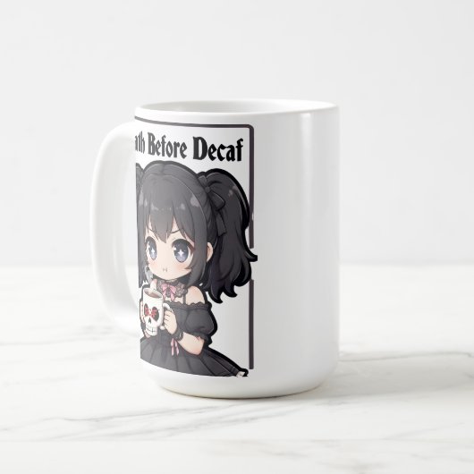 Death Before Decaf Kaffeetasse (Vorderseite Links)