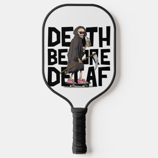 Death Before Decaf Pickleball Schläger (Vorderseite)