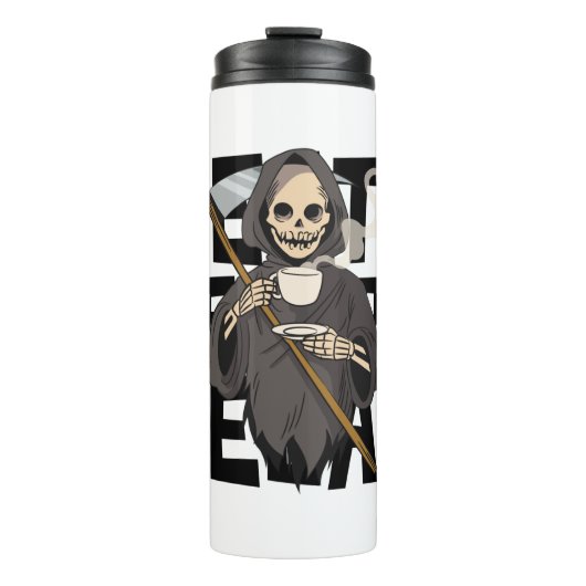 Death Before Decaf Thermosbecher (Vorderseite)