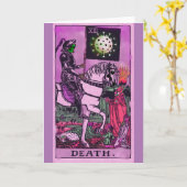 Death Card BLANK Coronavirus Art Tarot Card Karte (Gelbe Blume)