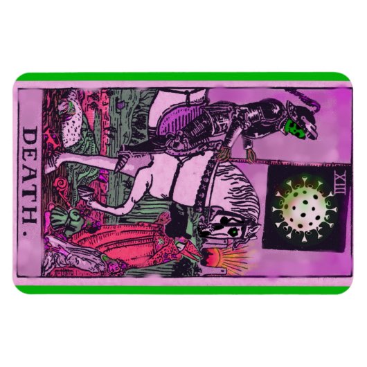 Death Coronavirus Tarot Card Magnet (Horizontal)