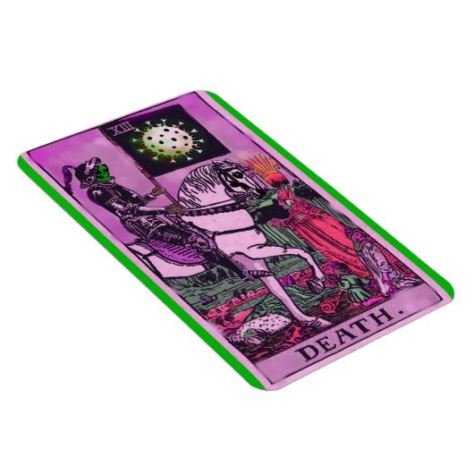 Death Coronavirus Tarot Card Magnet (Rechte Seite)