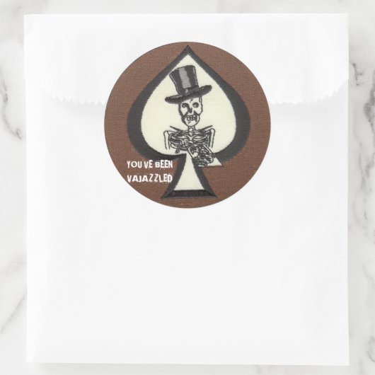 Death Dealer Vajazzle Runder Aufkleber (Tasche)