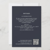 Death Do us Part Gold Blue Gothic Wedding QR Code Einladung (Rückseite)