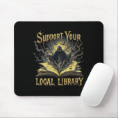 Death Gothic Support Your Local Library Liebt Boo Mousepad (Mit Mouse)