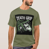 Death Grip - Alligator Crushing Weight Plate T-Shirt (Vorderseite)