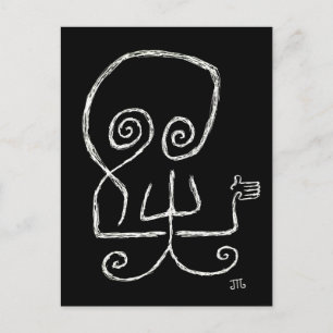 "Death Hates Goodbys" (Schwarz) - Postkarte