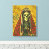 Death Hexe Skeleton Canvas Print Leinwanddruck (Insitu (Holzboden))
