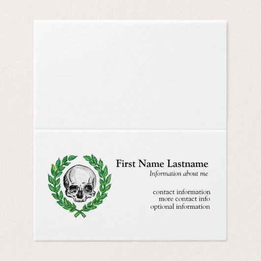 Death Laurel Visitenkarten (Außenseite Aufgefaltet)