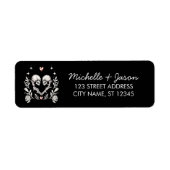 Death Lovers Skeleton Wedding Rücksendeadresse (Vorne)