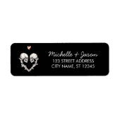 Death Lovers Skeleton Wedding Rücksendeadresse (Vorne)