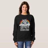 Death Metal Cat Soft Goth Grunge Aesthetic Cat Kit Sweatshirt (Vorne ganz)