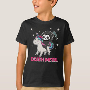 Death Metal - Death Riding Unicorn Funny Unicorn T-Shirt