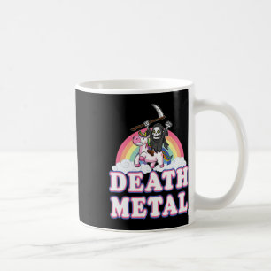 Death Metal Funny Rainbow Grim Sensenmann Unicorn Kaffeetasse