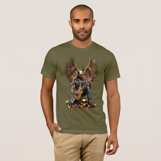 Death Metal Gitarrist Hell 666 T-Shirt (Vorne ganz)