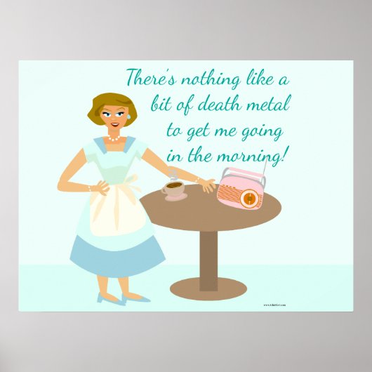 Death Metal Housefrau Poster (Vorne)