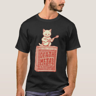 Death Metal Katze Lustige Katze Verstärker Heavy B T-Shirt