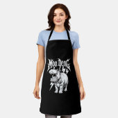 Death Metal Niedlich Baby Hippo Moo Deng Hippopota Schürze (Getragen)