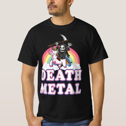 Death Metal Rock Music Rainbow Grim Sensenmann Rid T-Shirt (Vorderseite)