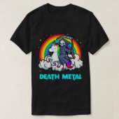 Death Metal Shirts Unicorn Rainbow Grim Sensenmann (Design vorne)