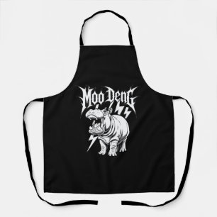 Death Metal Süßes Baby Nilpferd Moo Deng Hippopota Schürze